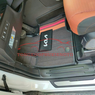 Thảm lót sàn NHỰA đúc TPE 5D xe KIA CARNIVAL 2020- 2025, Mẫu Tràn viền bậc cửa
