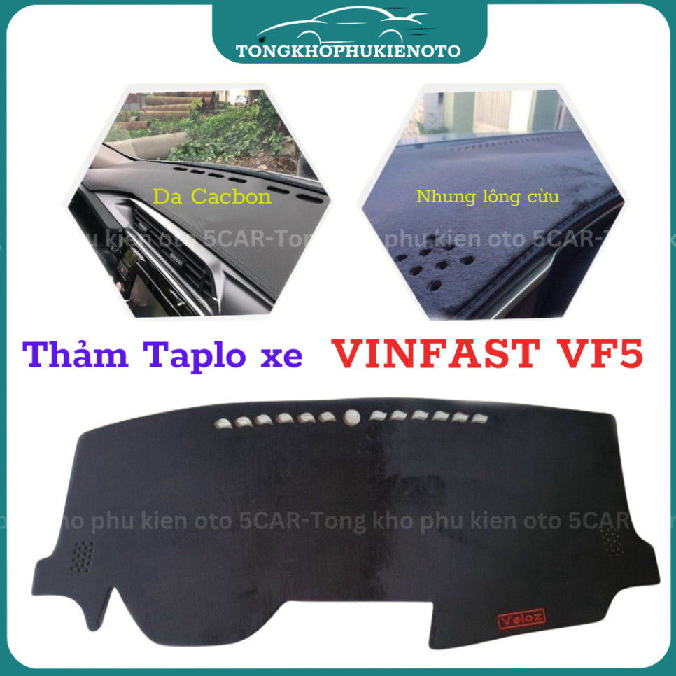 Thảm taplo Vinfast VF5/ Herio Green chống nóng hiệu quả, chống chói, thẩm mỹ đẹp, vừa form xe, dễ dàng lắp đặt
