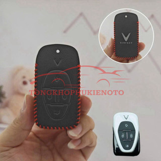 Ốp khoá, bao da chìa khóa xe Vinfast VF6 da màu sắc phong thủy làm đẹp bảo vệ chống xước chìa remote ô tô điện cao cấp