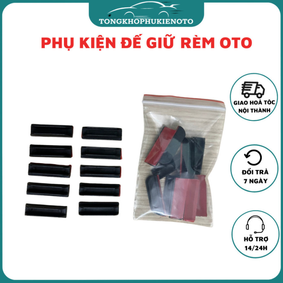 [QÙA TẶNG KHI MUA RÈM] Bộ Phụ Kiện Đế Nhựa Giữ Rèm Che Nắng nam châm cho xe ô tô