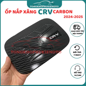 Ốp nắp bình xăng Cacbon Honda CRV 2023- 2025 mẫu Carbon đẹp, kiểu dáng thể thao,