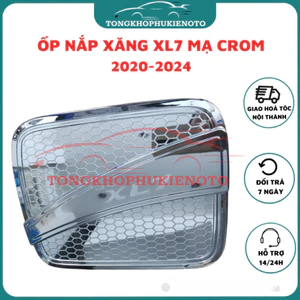 Ốp nắp bình xăng xe Suzuki XL7 2020- 2025 - Mẫu Mạ Crom cao cấp