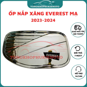 Ốp nắp bình xăng xe Ford Everest 2022- 2025 Mẫu mạ crom cao cấp