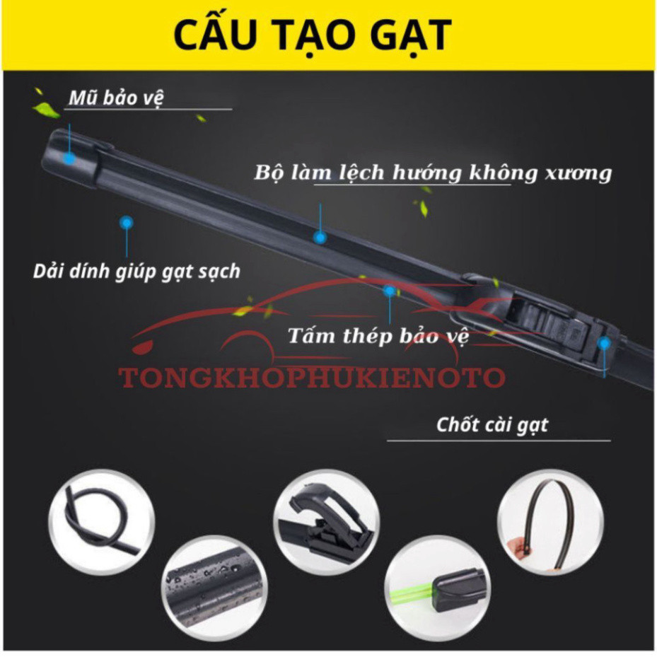 [TSG]Gạt mưa xe Kia Morning Gạt Khung sắt lưỡi silicon chính hãng, gạt siêu sạch, siêu bền ( Giá 1 đôi )