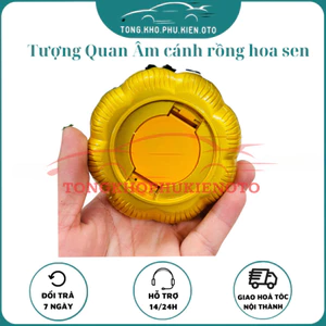 Tượng Phật Bà Quan Thế Âm Bồ Tát Cánh rồng đế hoa sen đặt taplo ô tô, xe hơi PKN-153
