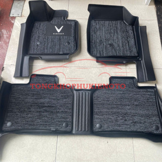 Thảm Lót Sàn NHỰA 5D kèm RỐI SẴN xe Vinfast VF7 - Hàng Nhựa đúc nguyên khối TRÀN VIỀN TPE - TL