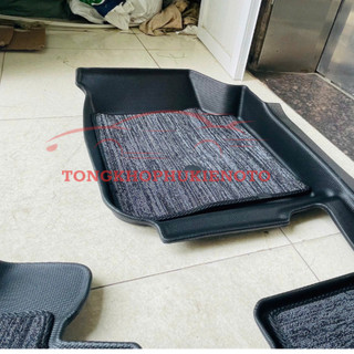 Thảm Lót Sàn NHỰA 5D kèm RỐI SẴN xe Vinfast VF7 - Hàng Nhựa đúc nguyên khối TRÀN VIỀN TPE - TL