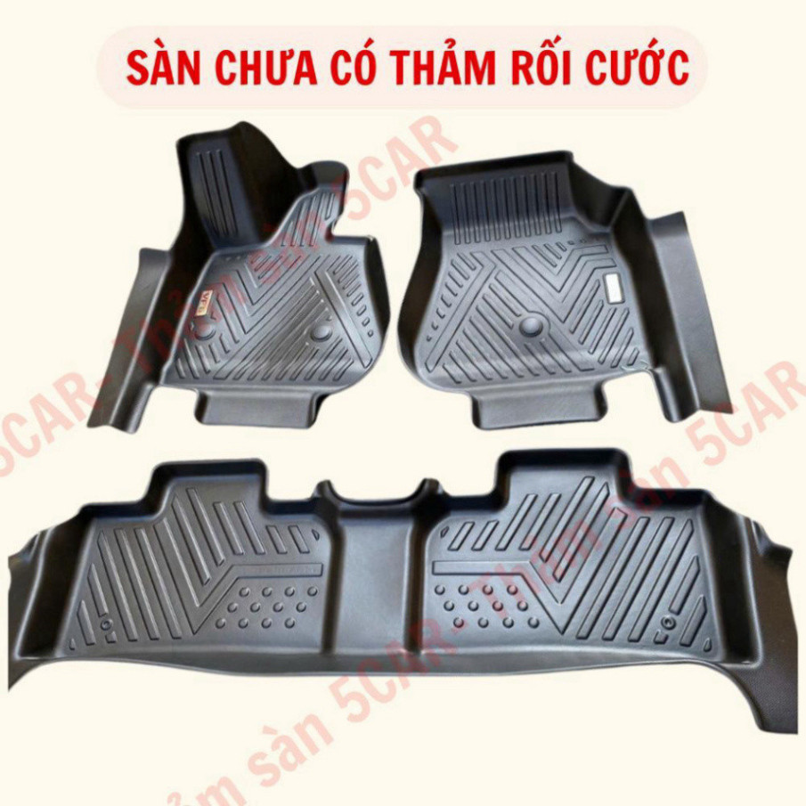Thảm Khuôn Đúc Tràn Viền Sàn NHỰA 5D-5CAR Xe Vinfast VF7 chuẩn form , Chất liệu nhựa TPE