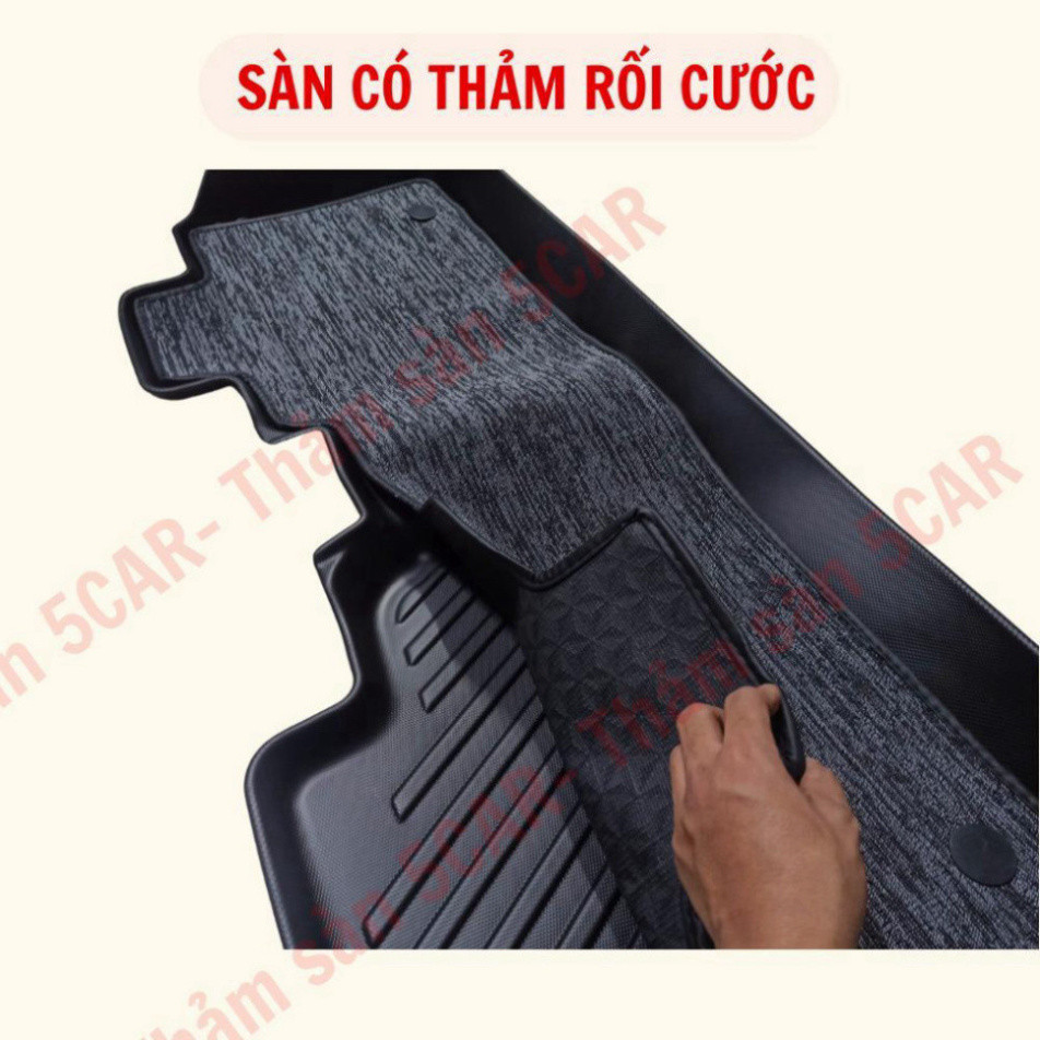 Thảm Khuôn Đúc Tràn Viền Sàn NHỰA 5D-5CAR Xe Vinfast VF7 chuẩn form , Chất liệu nhựa TPE