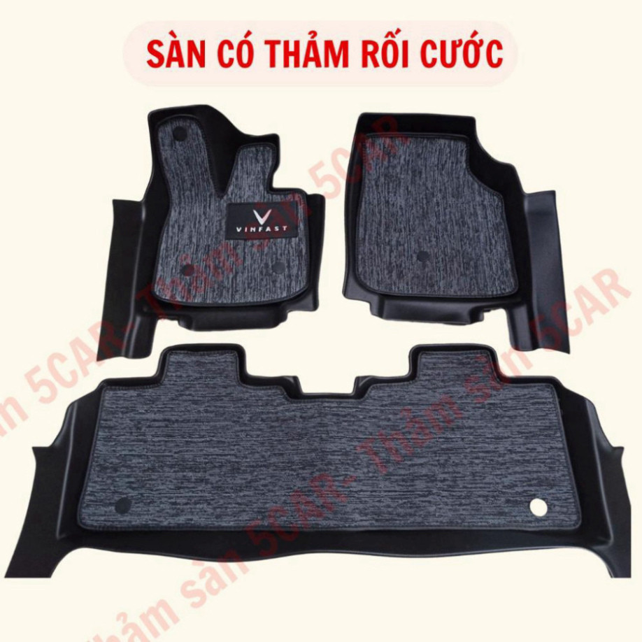 Thảm Khuôn Đúc Tràn Viền Sàn NHỰA 5D-5CAR Xe Vinfast VF7 chuẩn form , Chất liệu nhựa TPE