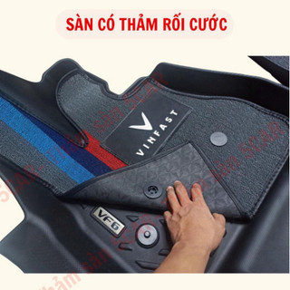 Thảm Sàn Nhựa đúc Xe VINFAST VF6 chuẩn form, HÀNG KHUÔN ĐÚC 5CAR cao cấp- Chất liệu nhựa TPE 1 bộ 3 tấm