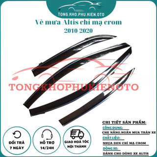 Vè che mưa Toyota Altis chỉ mạ crom 2010-2020-Mẫu cao cấp
