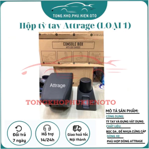 Bệ tỳ tay, Hộp tỳ tay xe Mitsubishi Attrage / Mirage Cao cấp có cổng sạc USB