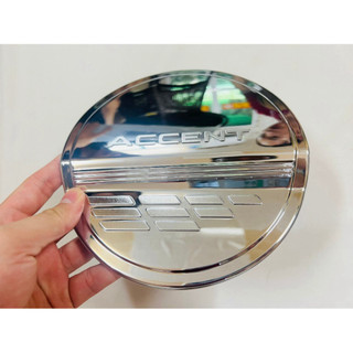 Ốp nắp bình xăng Hyundai Accent 2024-2025 mạ crom sáng bóng đẹp - Form mới nhất