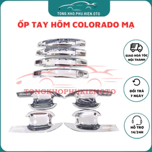 Ốp Tay Nắm, Hõm Cửa Xe Chevrolet Colorado 2015-2023 mạ crom