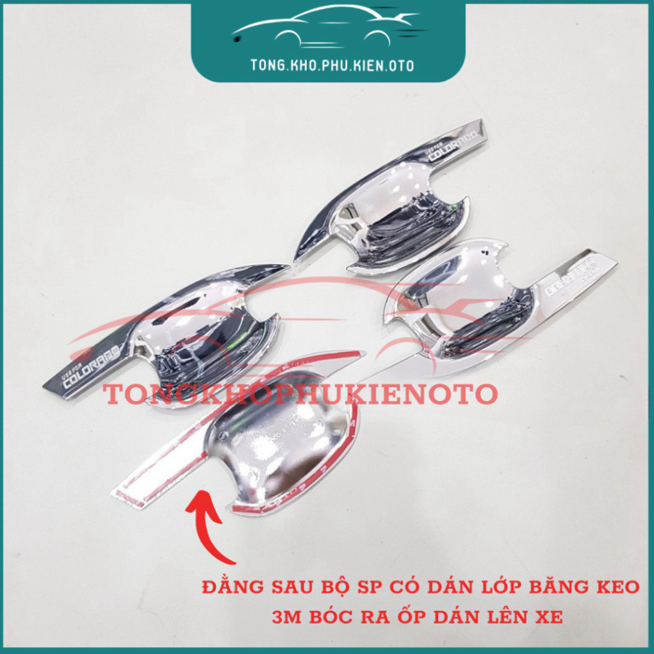 Ốp Tay Nắm, Hõm Cửa Xe Chevrolet Colorado 2015-2023 mạ crom