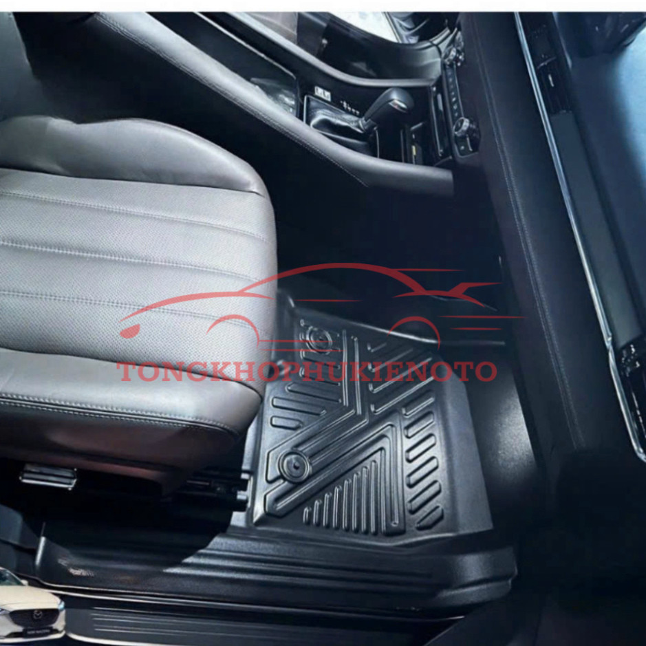 Thảm lót sàn NHỰA đúc TPE 5D xe Mazda 6 2015 - 2025, Mẫu Tràn viền bậc cửa - MẪU BẬC DÀI