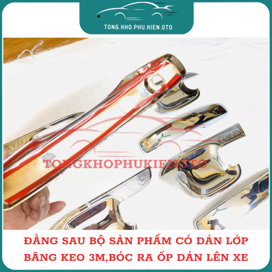 Ốp tay nắm, hõm cửa xe Ford Ranger 2022 2023 2024 -Mẫu mạ crom cao cấp