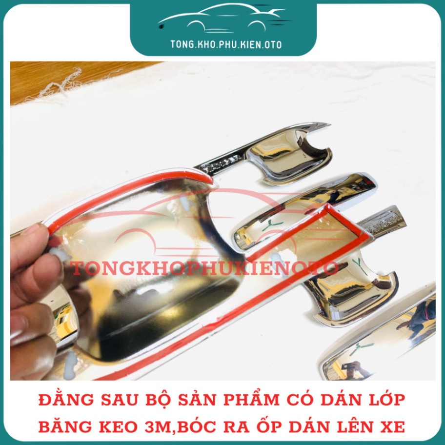 Ốp tay nắm, hõm cửa xe Ford Ranger 2022 2023 2024 -Mẫu mạ crom cao cấp