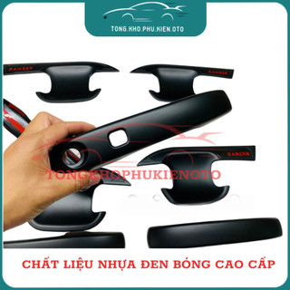 Ốp tay nắm, Hõm Cửa Xe Ford Ranger 2022 2023 2024-Mẫu nhựa đen cao cấp