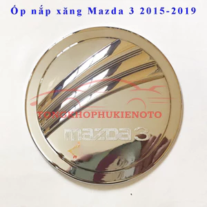 Ốp nắp bình xăng mạ Crom dành cho xe Mazda 3 2016- 2019
