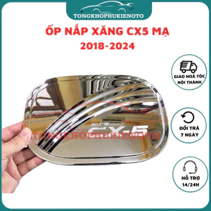 Ốp Nắp Bình Xăng Xe Mazda CX5 2018- 2025 mạ crom cao cấp