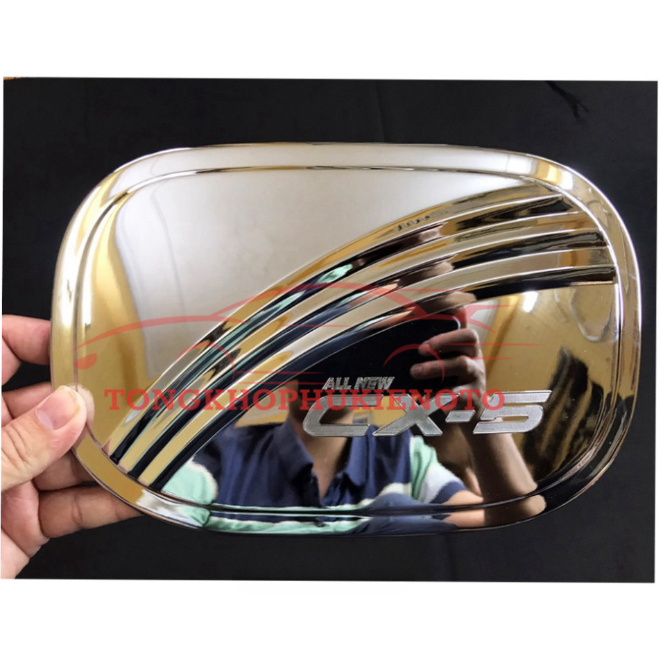 Ốp Nắp Bình Xăng Xe Mazda CX5 2018- 2025 mạ crom cao cấp
