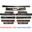 Ốp Bậc Cửa, Nẹp Bước Chân, Chống trầy cốp CARBON xe Toyota VELOZ 2022 - 2025 vân cacbon CHỮ TRÁNG GƯƠNG cao cấp