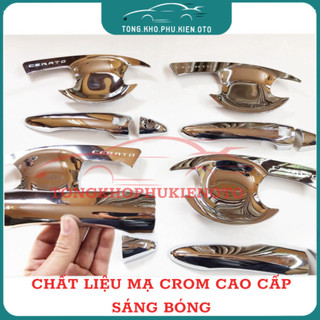 Bộ ốp tay, hõm xe Kia Cerato 2016 -2018 Kia K3 2016- 2018 mạ crom cao cấp