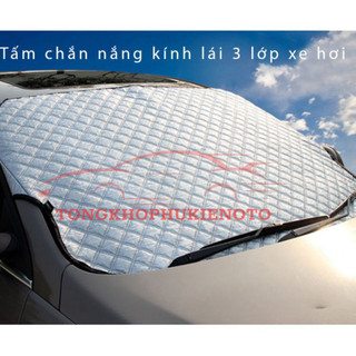 Tấm che nắng kính lái dày 3 lớp cho xe ô tô, dạng bạt cài cánh cửa xe ô tô, che nắng che mưa, bảo vệ ô tô