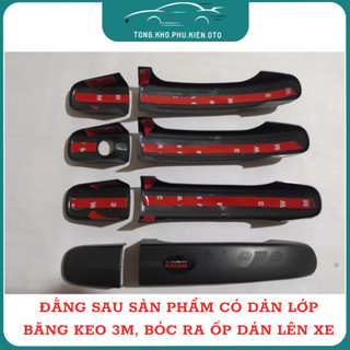 Ốp tay nắm, Hõm Cửa Xe Ford Ranger (chung các bản) 2014 -2021, 2022-2025, Mẫu nhựa đen cao cấp