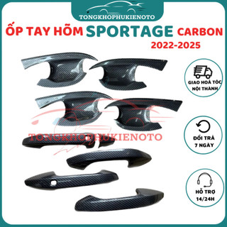 Ốp tay nắm, Ốp hõm cửa xe Kia Sportage 2022- Nay Vân Carbon cao cấp trang trí,bảo vệ xe