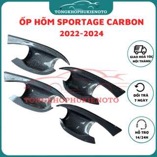 Ốp tay nắm, Ốp hõm cửa xe Kia Sportage 2022- Nay Vân Carbon cao cấp trang trí,bảo vệ xe