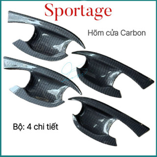 Ốp tay nắm, Ốp hõm cửa xe Kia Sportage 2022- Nay Vân Carbon cao cấp trang trí,bảo vệ xe