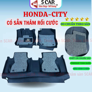 Thảm sàn nhựa 5D SẴN RỐI Không Tràn Viền Xe Honda City 2021- 2024, 2025 NHỰA TPE CÓ RỐI ĐÚC NGUYÊN KHỐI - TL