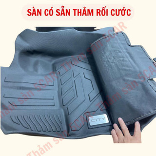 Thảm sàn nhựa 5D SẴN RỐI Không Tràn Viền Xe Honda City 2021- 2024, 2025 NHỰA TPE CÓ RỐI ĐÚC NGUYÊN KHỐI - TL