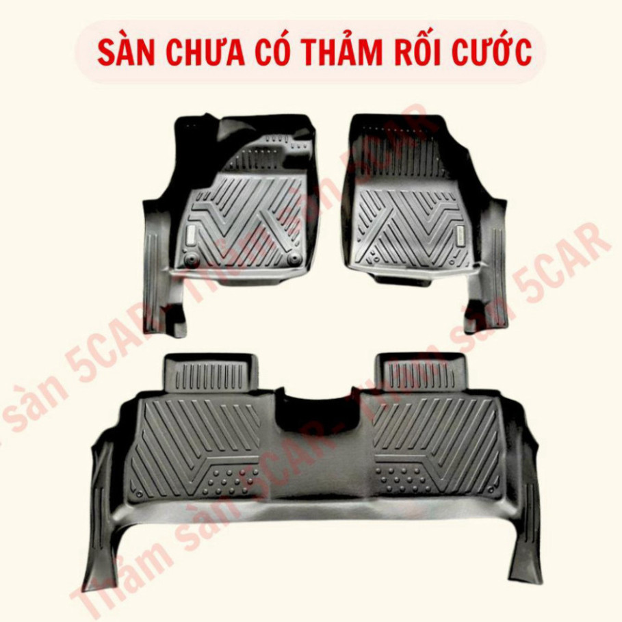 Thảm Khuôn Đúc Tràn Viền Xe Ford Territory 2022- 2025 Sàn NHỰA 5D-5CAR chuẩn form, nhựa TPE, dễ dàn