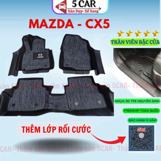 Thảm Khuôn Đúc Tràn Viền Sàn NHỰA 5D-5CAR Xe Mazda CX5 2018- 2025 chuẩn form , Chất liệu nhựa TPE