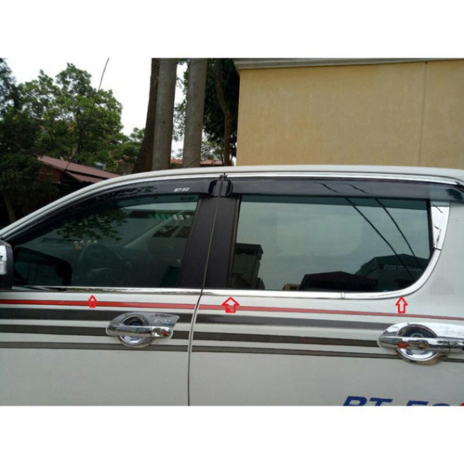 Nẹp viền chân kính xe Mazda BT50 2015 - 2025 inox 304 cao cấp
