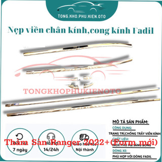 Nẹp viền chân kính INOX xe Vinfast Fadil 2019- 2025 Hàng cao cấp