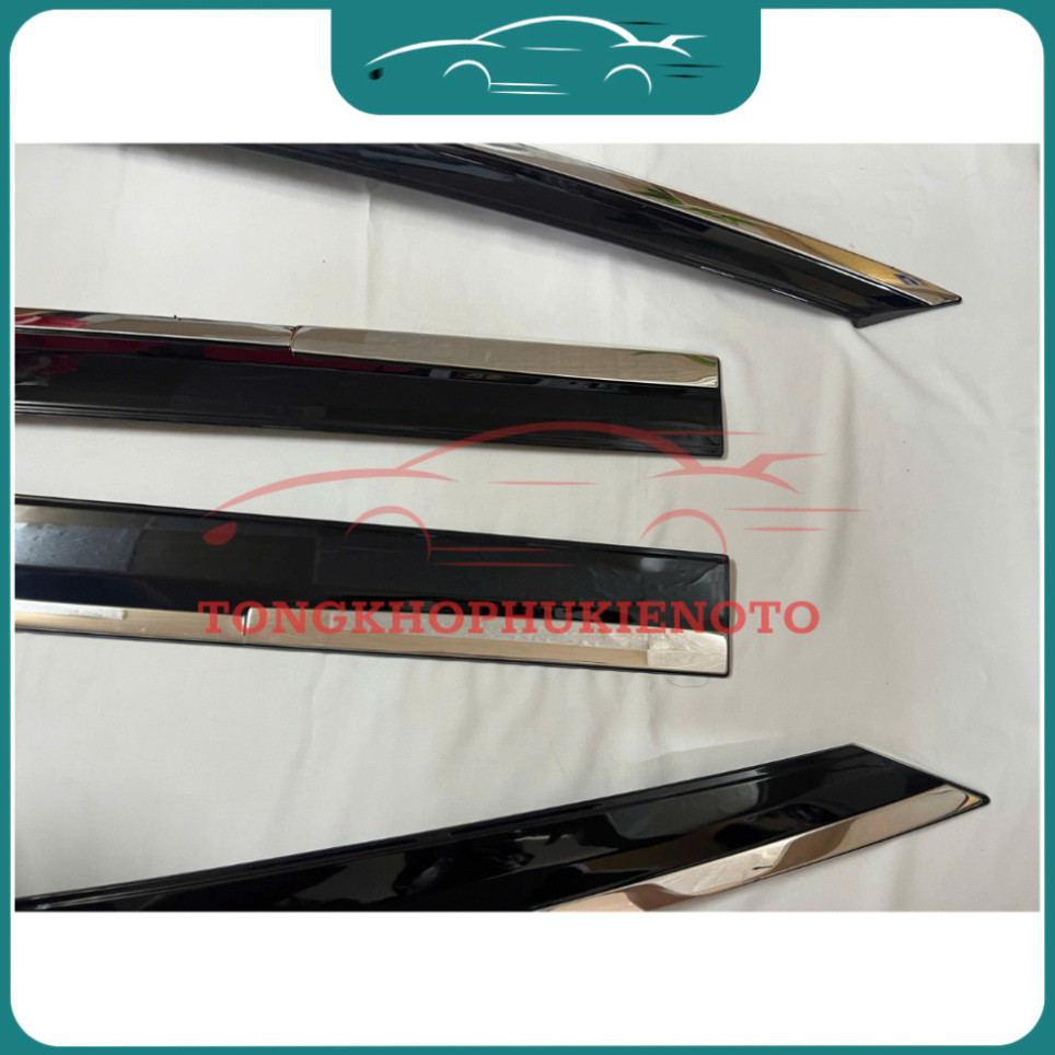 Vè che mưa xe Hyundai SANTAFE 2025+ Chỉ inox cao cấp Ngăn mưa tràn vào xe