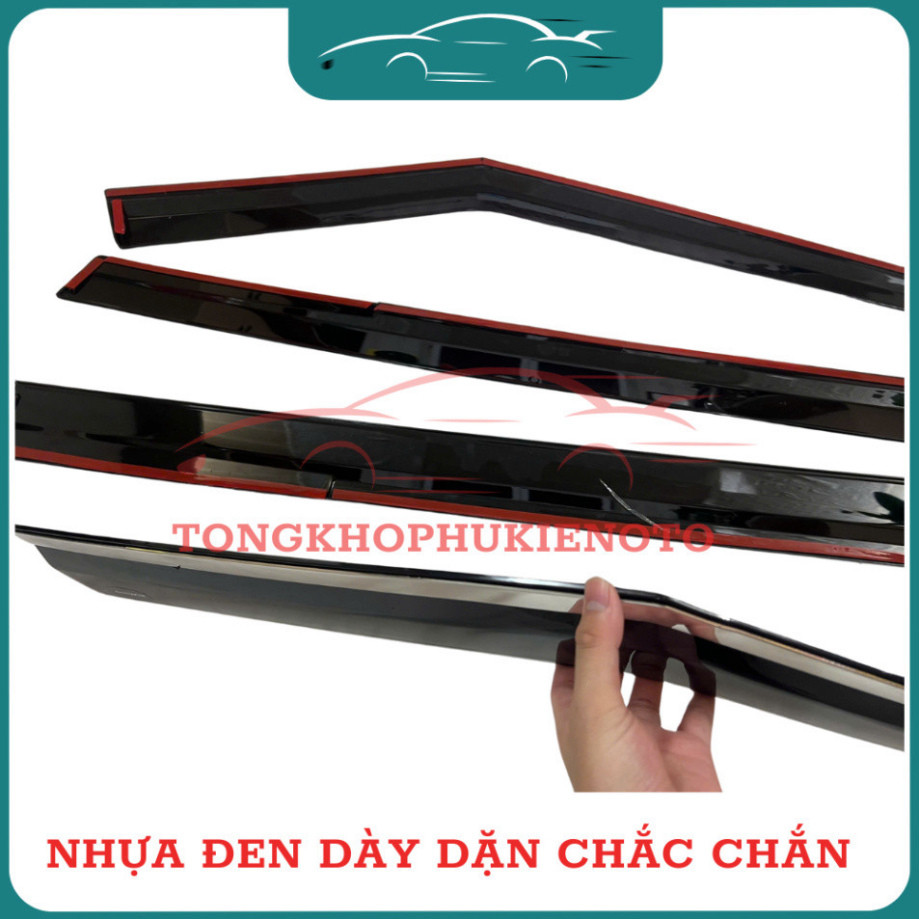 Vè che mưa xe Hyundai SANTAFE 2025+ Chỉ inox cao cấp Ngăn mưa tràn vào xe