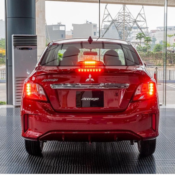 Đuôi gió thể thao, cánh lướt gió Xe Mitsu Attrage 2016-2025 - Có Led - Hàng Mộc Chưa Sơn- HH