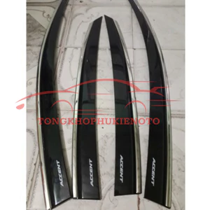 Vè che mưa xe Huyndai Accent 2018-2019-2020-2021-2022-2023,2024 Mẫu chỉ inox cao cấp