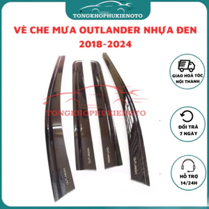 Vè che mưa xe Outlander 2018-2023,2024 Mẫu nhựa đen dày cao cấp