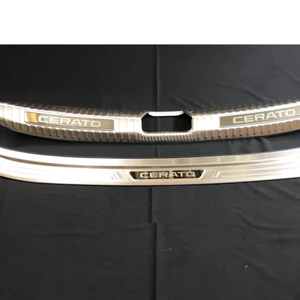 Ốp chống trầy cốp trong, ngoài xe Kia Cerato 2019- 2020- 2021, chất liệu inox
