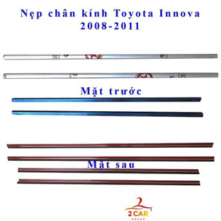 Nẹp viền chân kính Toyota Innova 2006 -2015, inox cao cấp