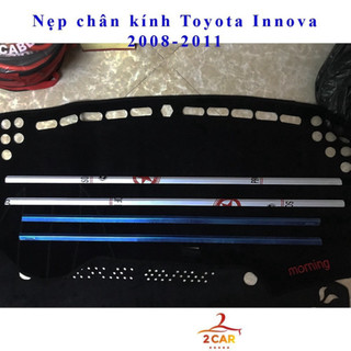 Nẹp viền chân kính Toyota Innova 2006 -2015, inox cao cấp