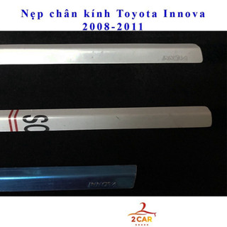 Nẹp viền chân kính Toyota Innova 2006 -2015, inox cao cấp