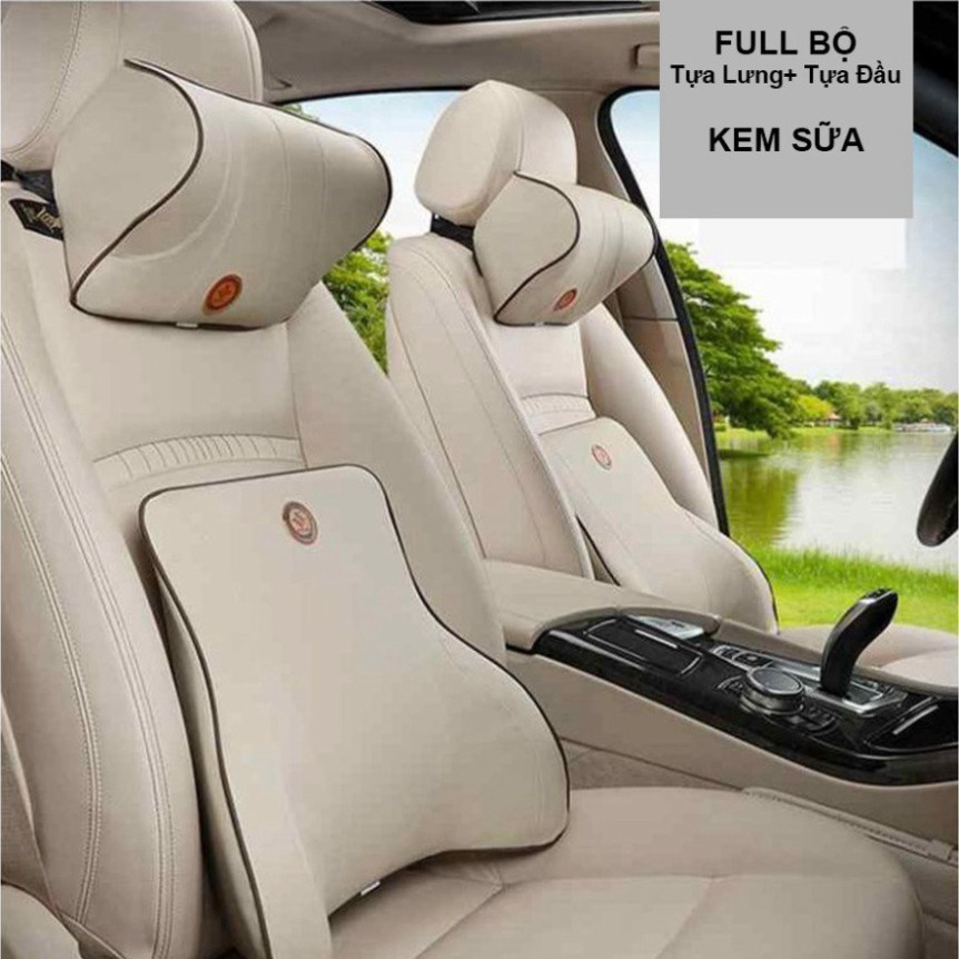 Bộ gối ghế tựa lưng và đầu xe hơi,ô tô chất liệu cao su non cao cấp